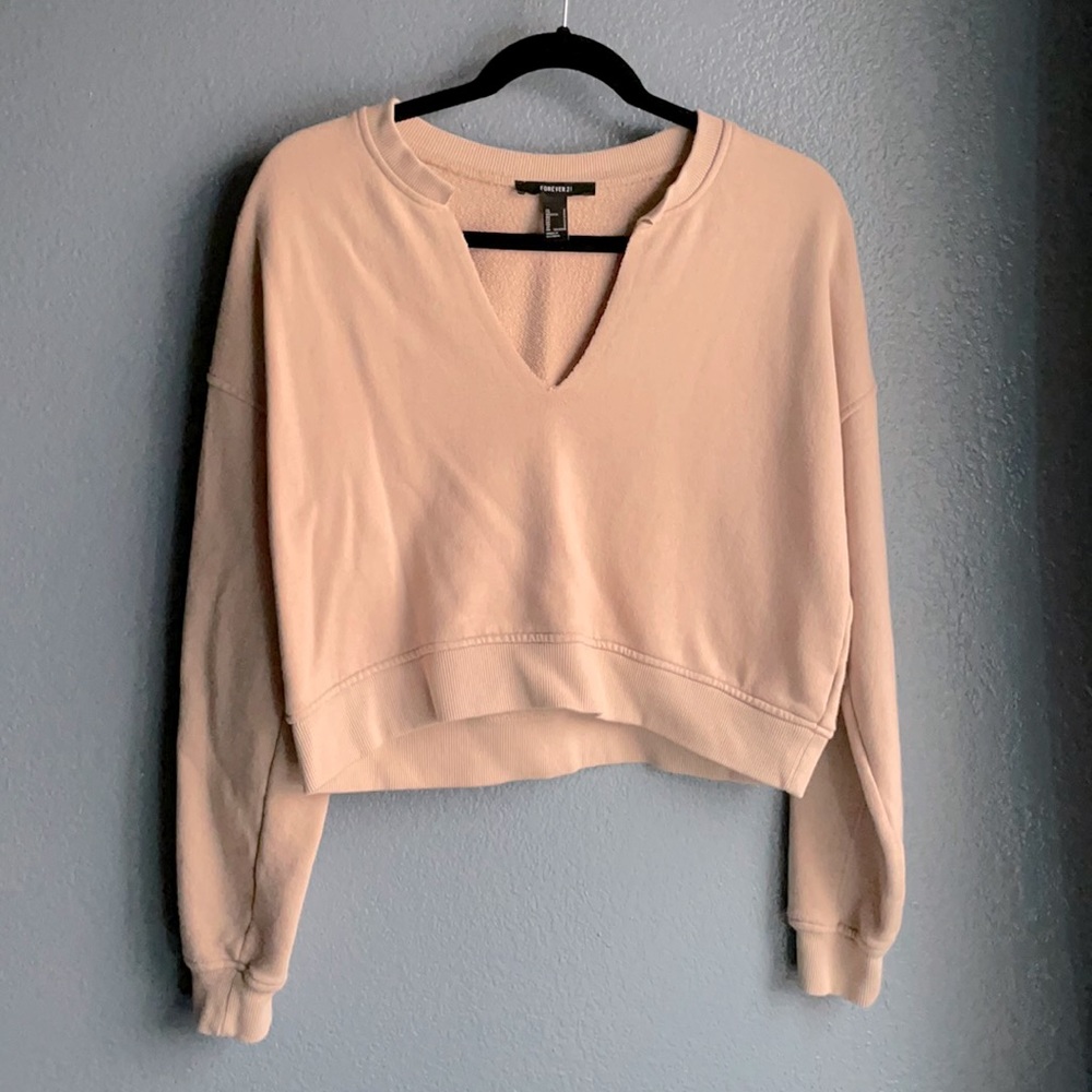 f21 v neck sweatshirt